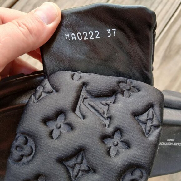 Louis Vuitton Black Slide Sandals - Picture 4 of 5